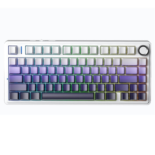 AULA F75 80 Keys Wired/2.4G/Bluetooth Three Model Customized RGB Mechanical Keyboard(Side Engraved Purple) - free shipping - PMC Jewellery - Order now!
