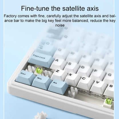 AULA F75 80 Keys Wired/2.4G/Bluetooth Three Model Customized RGB Mechanical Keyboard(Snow Spruce Green) - free shipping - PMC Jewellery - Order now!