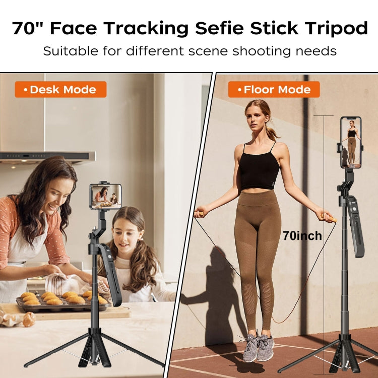 FUNSNAP A6 360 Degree Al Gimbal Selfie Stick Smart Face Tracking Integrated Tripod(Black) - Selfie Sticks by FUNSNAP | Online Shopping South Africa | PMC Jewellery | Buy Now Pay Later Mobicred