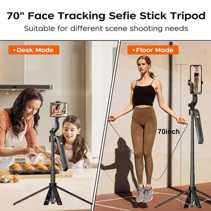 FUNSNAP A6 360 Degree Al Gimbal Selfie Stick Smart Face Tracking Integrated Tripod(Black) - Selfie Sticks by FUNSNAP | Online Shopping South Africa | PMC Jewellery | Buy Now Pay Later Mobicred