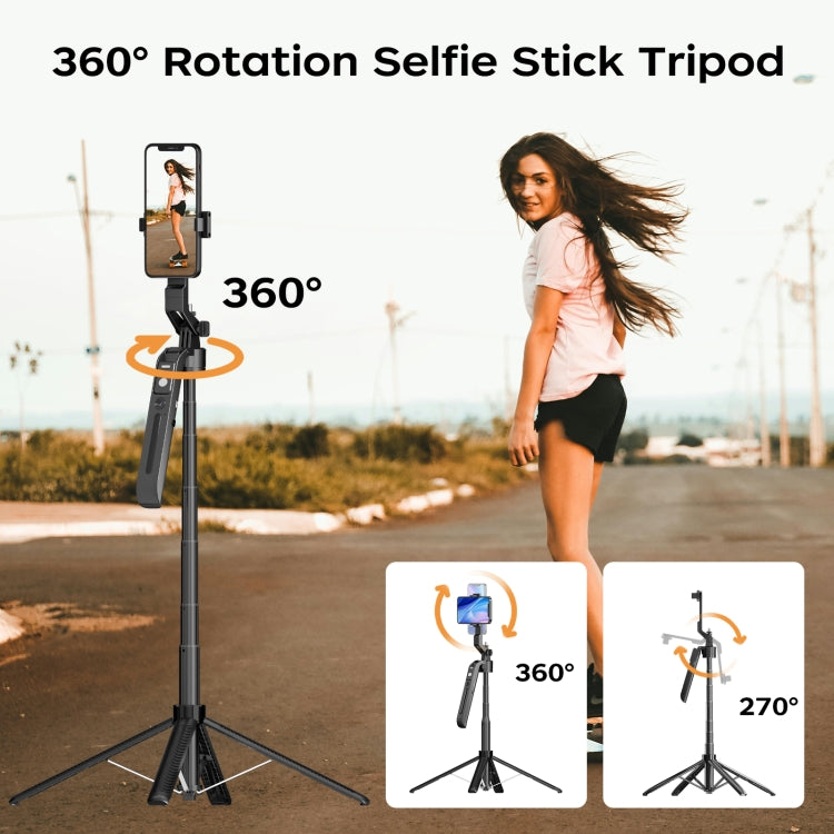 FUNSNAP A6 360 Degree Al Gimbal Selfie Stick Smart Face Tracking Integrated Tripod(Black) - Selfie Sticks by FUNSNAP | Online Shopping South Africa | PMC Jewellery | Buy Now Pay Later Mobicred