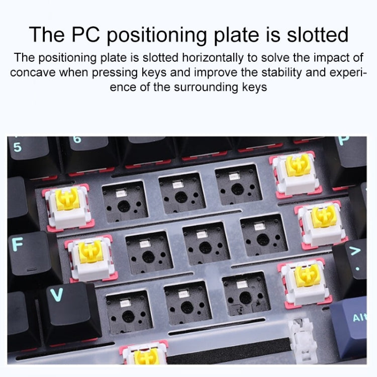 AULA F87 87 Keys Wired/2.4G/Bluetooth Three Model Customized RGB Mechanical Keyboard(Glacier Blue) - free shipping - PMC Jewellery - Order now!