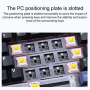 AULA F87 87 Keys Wired/2.4G/Bluetooth Three Model Customized RGB Mechanical Keyboard(Glacier Blue)
