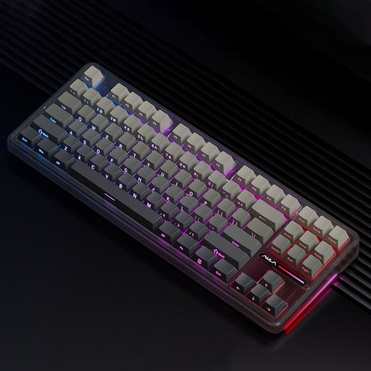AULA F87 Pro 87 Keys Wired/2.4G/Bluetooth Three Model Customized RGB Mechanical Keyboard(Ash Wood Shaft V4) - free shipping - PMC Jewellery - Order now!