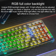 AULA F98 Pro 99 Keys Wired/2.4G/Bluetooth Three Model RGB Mechanical Keyboard, Shaft:Ice Crystal Shaft(Transparent White)