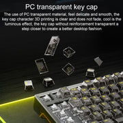 AULA F98 Pro 99 Keys Wired/2.4G/Bluetooth Three Model RGB Mechanical Keyboard, Shaft:Ice Crystal Shaft(Transparent White)
