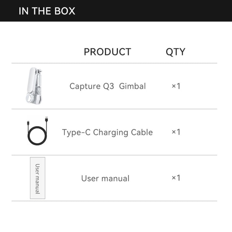 FUNSNAP Capture Q3 Single Axis Handheld Gimbal Phone Live Stabilizer(White) - free shipping - PMC Jewellery - Order now!