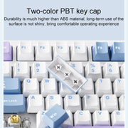 AULA F99 99 Keys Wired/2.4G/Bluetooth Three Model Customized RGB Mechanical Keyboard(Black White Blue)