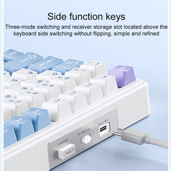 AULA F99 99 Keys Wired/2.4G/Bluetooth Three Model Customized RGB Mechanical Keyboard(Dark Night Kingdom)
