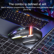 AULA S12 Pro 12800DPI Wired RGB Gaming Mouse(White)