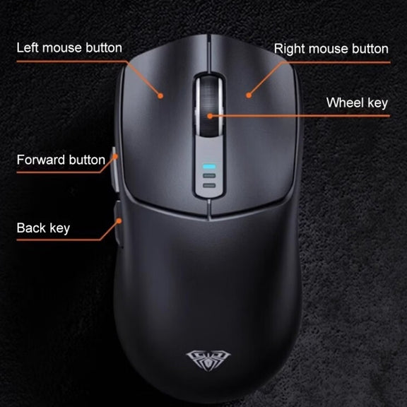 AULA SC580 10000DPI Wired/2.4G/Bluetooth Three Model Gaming Wireless Mouse(White)