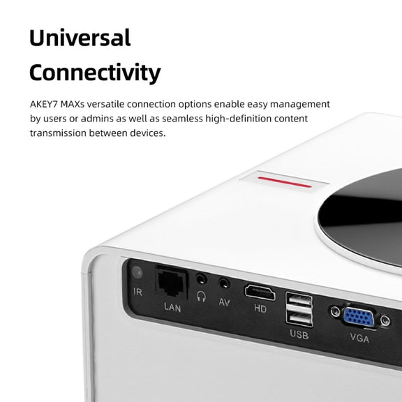 AUN AKEY7 MAX 1920x1080P HD Android LCD Projector UK Plug(White)
