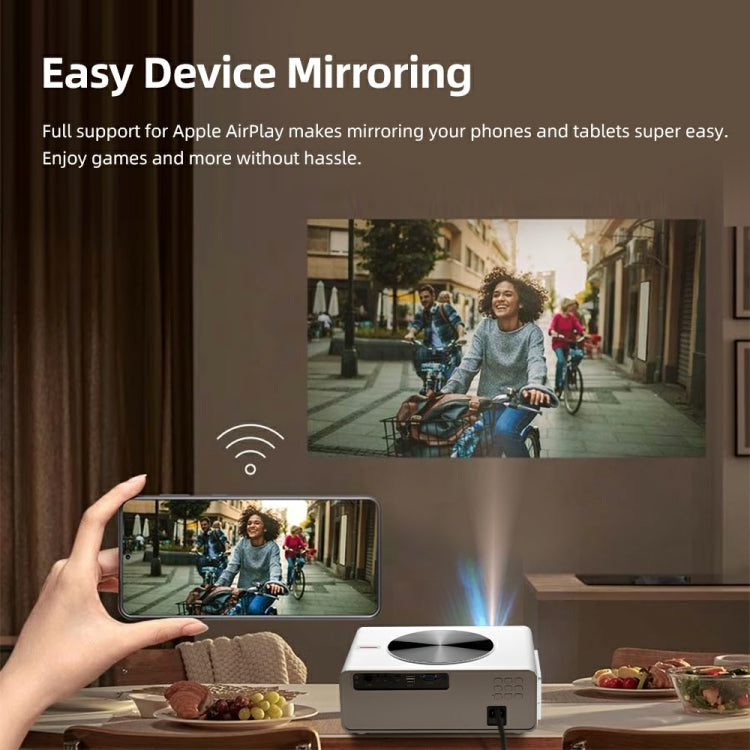AUN AKEY7 MAX 1920x1080P HD Android LCD Projector AU Plug(White)