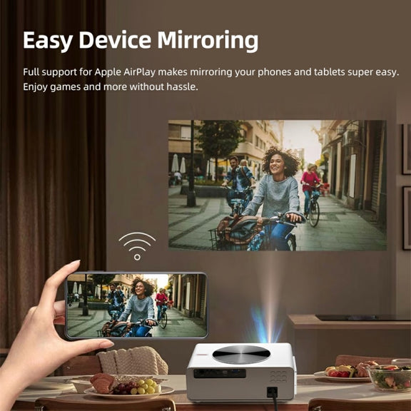 AUN AKEY7 MAX 1920x1080P HD Android LCD Projector EU Plug(White)