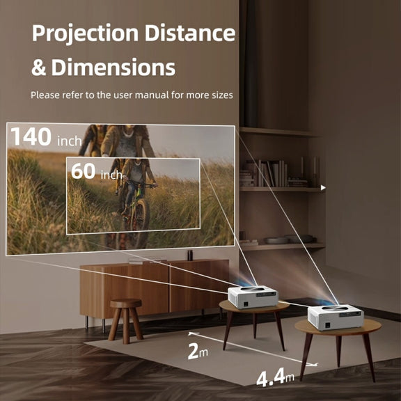 AUN AKEY7 MAX 1920x1080P HD Android LCD Projector AU Plug(White)
