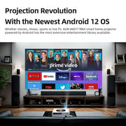 AUN AKEY7 MAX 1920x1080P HD Android LCD Projector EU Plug(White)