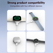 4 in 1 Portable Smart Watch Magnetic Wireless Charger(White)