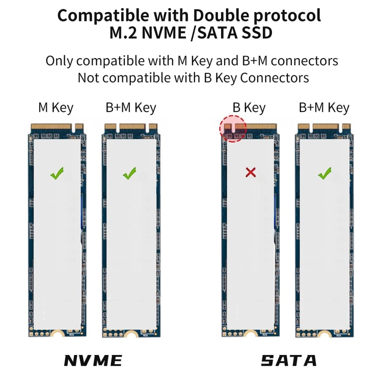 Onten UCA322+ 10Gbps M.2 M-key NVMe NGFF SSD Enclosure - free shipping - PMC Jewellery - Order now!
