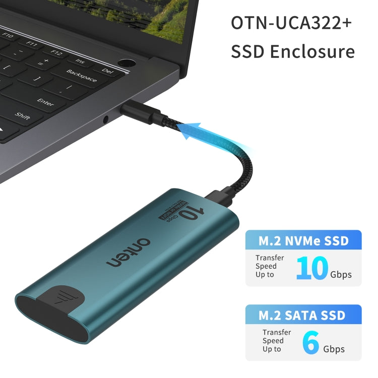 Onten UCA322+ 10Gbps M.2 M-key NVMe NGFF SSD Enclosure - free shipping - PMC Jewellery - Order now!
