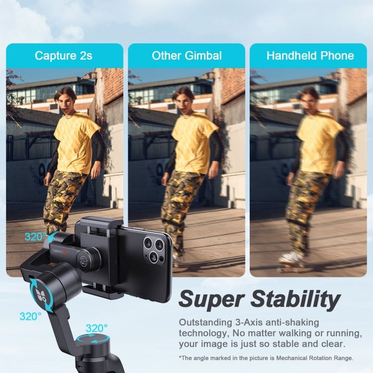 FUNSNAP Capture 2s Smart 3-Axis Handheld Gimbal Phone Live Stabilizer, Basic Version(Black) - free shipping - PMC Jewellery - Order now!