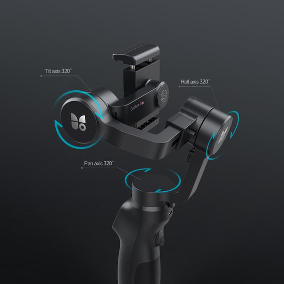 FUNSNAP Capture 2s Smart 3-Axis Handheld Gimbal Phone Live Stabilizer, Combo Version(Black)