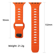 For Apple Watch 46mm / 49mm / 45mm / 44mm Horizontal Stripes Two-Color Silicone Watch Band(Black Grey)