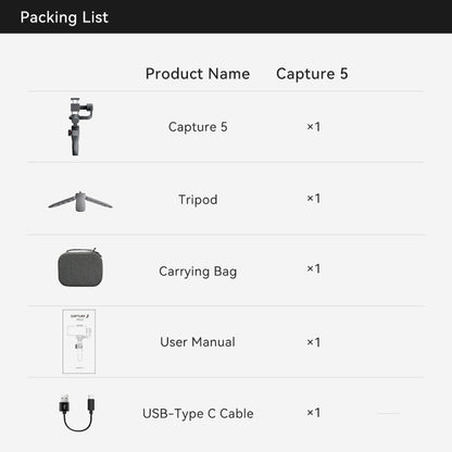 FUNSNAP Capture 5 Professional 3-Axis Handheld Gimbal Phone Live Stabilizer, Basic Version(Grey) - free shipping - PMC Jewellery - Order now!