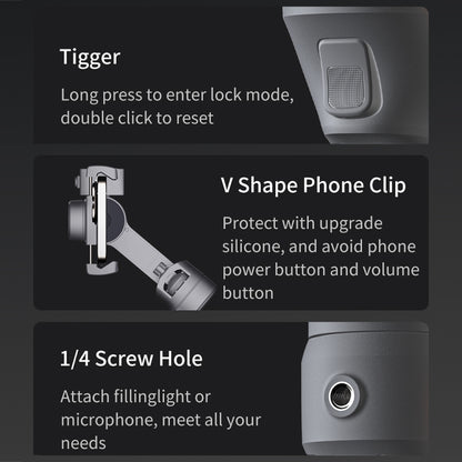 FUNSNAP Capture 5 Professional 3-Axis Handheld Gimbal Phone Live Stabilizer, Combo Version(Grey) - free shipping - PMC Jewellery - Order now!