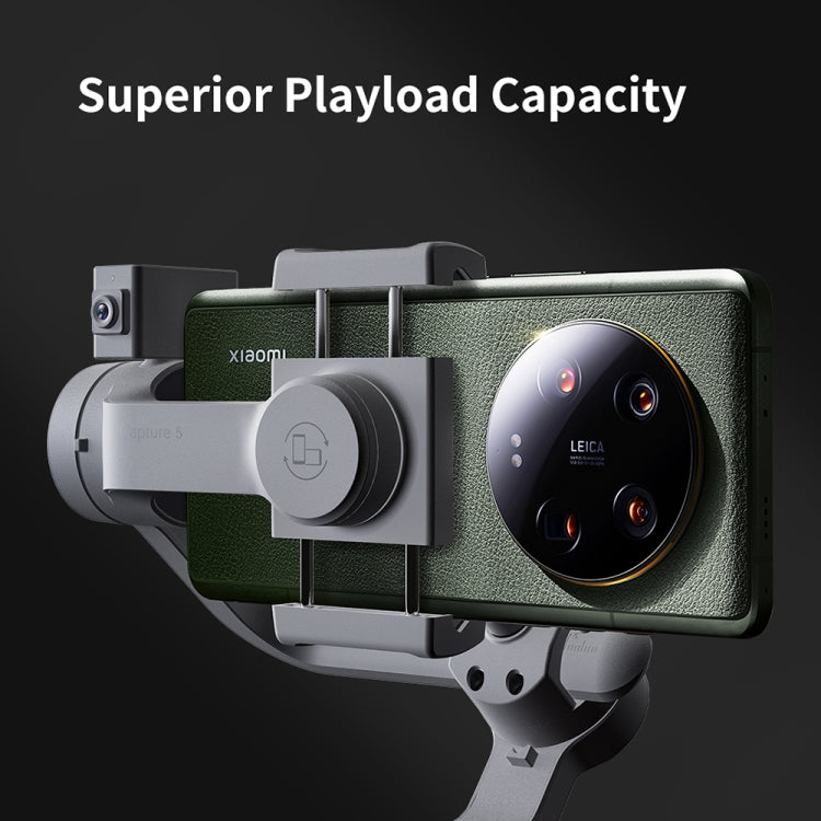 FUNSNAP Capture 5 Professional 3-Axis Handheld Gimbal Phone Live Stabilizer, Combo Version(Grey) - free shipping - PMC Jewellery - Order now!