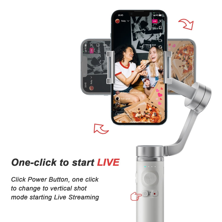 FUNSNAP Capture �� Aluminum Alloy Arm 3-Axis Handheld Phone Gimbal, Combo Version(Grey) - free shipping - PMC TechLife - Order now!