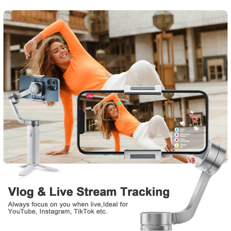 FUNSNAP Capture π Aluminum Alloy Arm 3-Axis Handheld Phone Gimbal, Combo Version(Grey) - free shipping - PMC Jewellery - Order now!