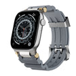 For Apple Watch 42mm / 41mm / 40mm / 38mm Cool Dual-Row Holes Silicone Watch Band(Grey Silver) - Watch Bands by PMC TechLife | Online Shopping South Africa | PMC TechLife | Buy Now Pay Later Mobicred