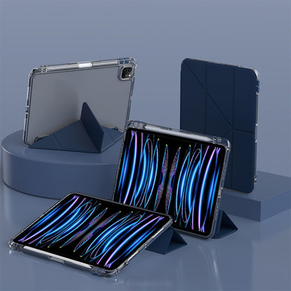 For iPad Air 13 2024 / 2025 mutural Y-Shape Deformation Leather Tablet Case(Navy Blue) - free shipping - PMC Jewellery - Order now!