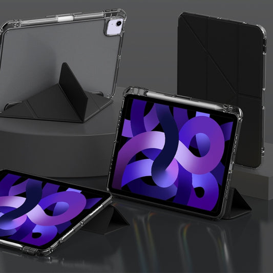 For iPad Air 11 2025 / 2024 mutural Y-Shape Deformation Leather Tablet Case(Black) - free shipping - PMC Jewellery - Order now!