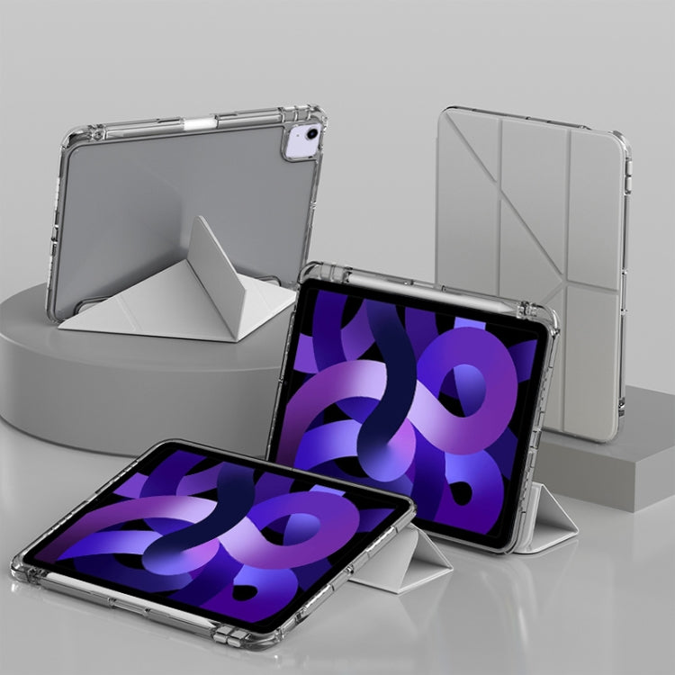 For iPad Air 11 2025 / 2024 mutural Y-Shape Deformation Leather Tablet Case(Grey) - free shipping - PMc TechLife - Order now!