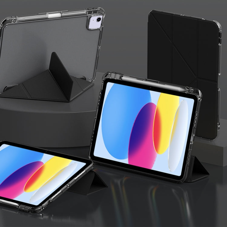For iPad 2025 / 2022 mutural Y-Shape Deformation Leather Tablet Case(Black) - free shipping - PMC Jewellery - Order now!