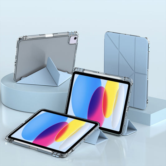 For iPad 2025 / 2022 mutural Y-Shape Deformation Leather Tablet Case(Ice Blue) - free shipping - PMC Jewellery - Order now!