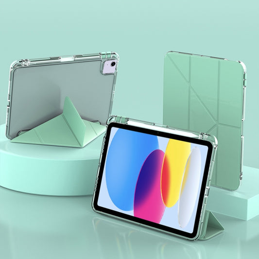For iPad 2025 / 2022 mutural Y-Shape Deformation Leather Tablet Case(Green) - free shipping - PMC Jewellery - Order now!