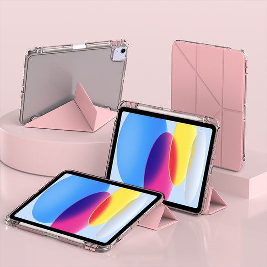 For iPad 2025 / 2022 mutural Y-Shape Deformation Leather Tablet Case(Pink) - free shipping - PMC Jewellery - Order now!