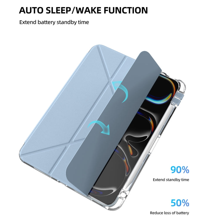 For iPad 2025 / 2022 mutural Y-Shape Deformation Leather Tablet Case(Pink) - free shipping - PMc TechLife - Order now!