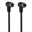 Double Curved mini DIN 9 Pin TV Audio Adapter Cable, Length:3m(Black) - Others by PMC TechLife | Online Shopping South Africa | PMC TechLife | Buy Now Pay Later Mobicred