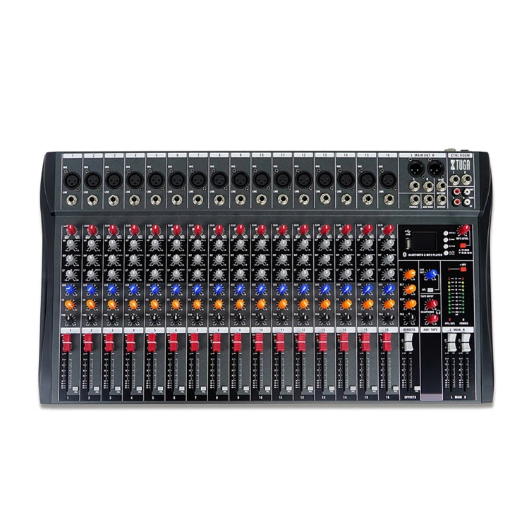 XTUGA CT160X 16-Channels Audio Mixer DJ Mixing Console with 48V Power Supply(EU Plug) - Live Sound Effects Processors by XTUGA | Online Shopping South Africa | PMC TechLife | Buy Now Pay Later Mobicred