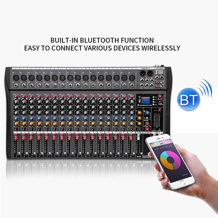 XTUGA CT160X 16-Channels Audio Mixer DJ Mixing Console with 48V Power Supply(AU Plug) - Live Sound Effects Processors by XTUGA | Online Shopping South Africa | PMC TechLife | Buy Now Pay Later Mobicred