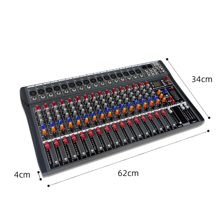 XTUGA CT160X 16-Channels Audio Mixer DJ Mixing Console with 48V Power Supply(UK Plug) - Live Sound Effects Processors by XTUGA | Online Shopping South Africa | PMC TechLife | Buy Now Pay Later Mobicred