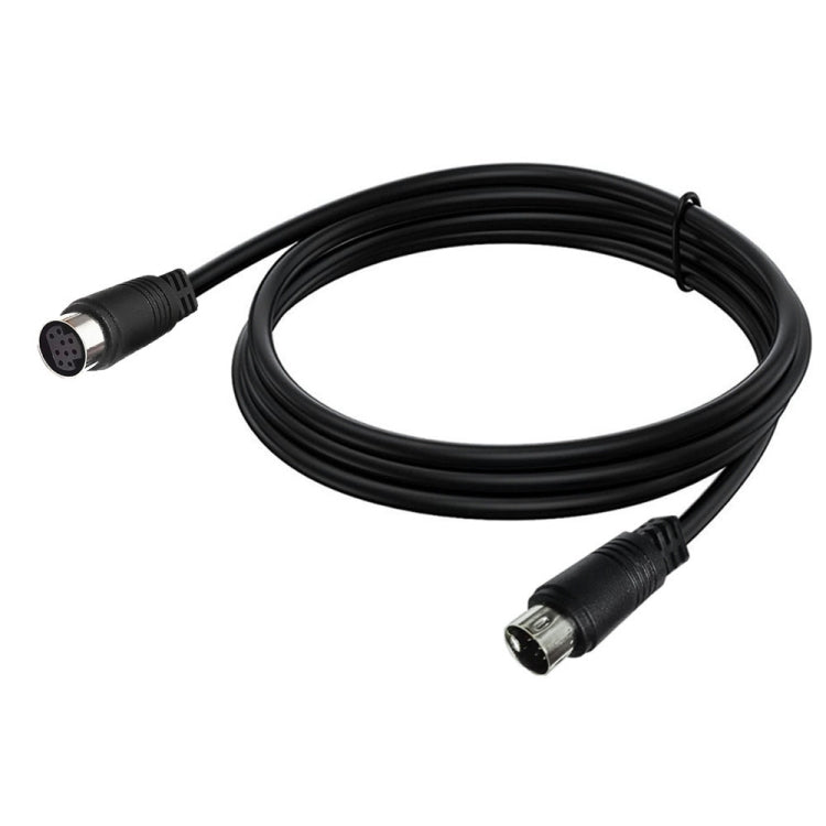 90 Degree mini DIN 9 Pin Male to Female TV Box Adapter Cable, Length:3m(Black)