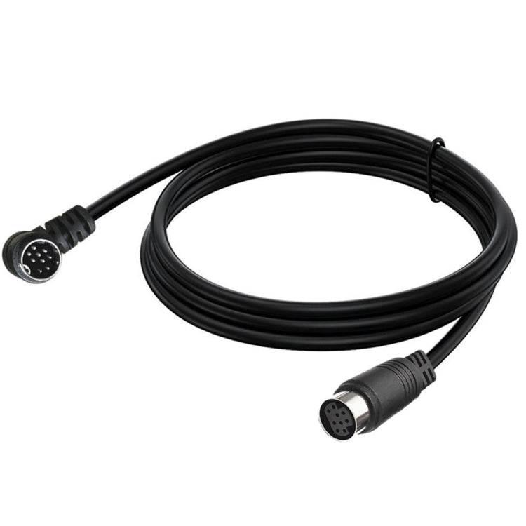 Curved mini DIN 9 Pin Male to Female TV Box Adapter Cable, Length:3m(Black)