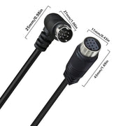 Curved mini DIN 9 Pin Male to Female TV Box Adapter Cable, Length:3m(Black)