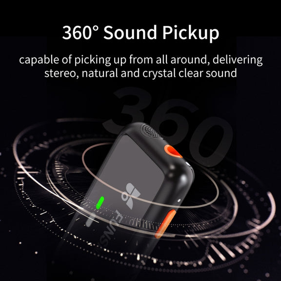 FUNSNAP S6 Lavalier Wireless Microphone, Type-C RX + 2 TX with Charging Case