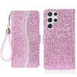 For Samsung Galaxy S25 Ultra 5G Glitter Powder Filp Leather Phone Case(Pink) - Galaxy S25 Ultra 5G Cases by PMC Jewellery | Online Shopping South Africa | PMC Jewellery | Buy Now Pay Later Mobicred