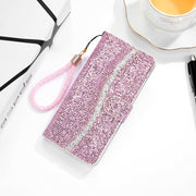 For Samsung Galaxy S25 Ultra 5G Glitter Powder Filp Leather Phone Case(Pink)